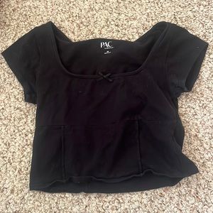 Pacsun black crop tee